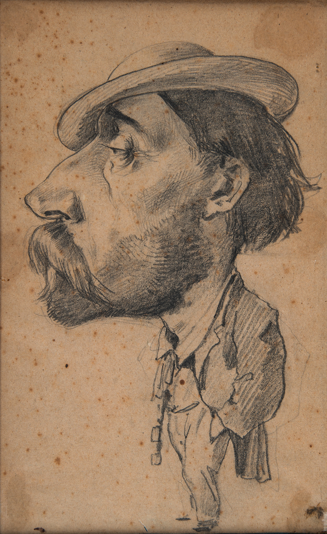Ritratto caricaturale di Stefano Ussi, 1860