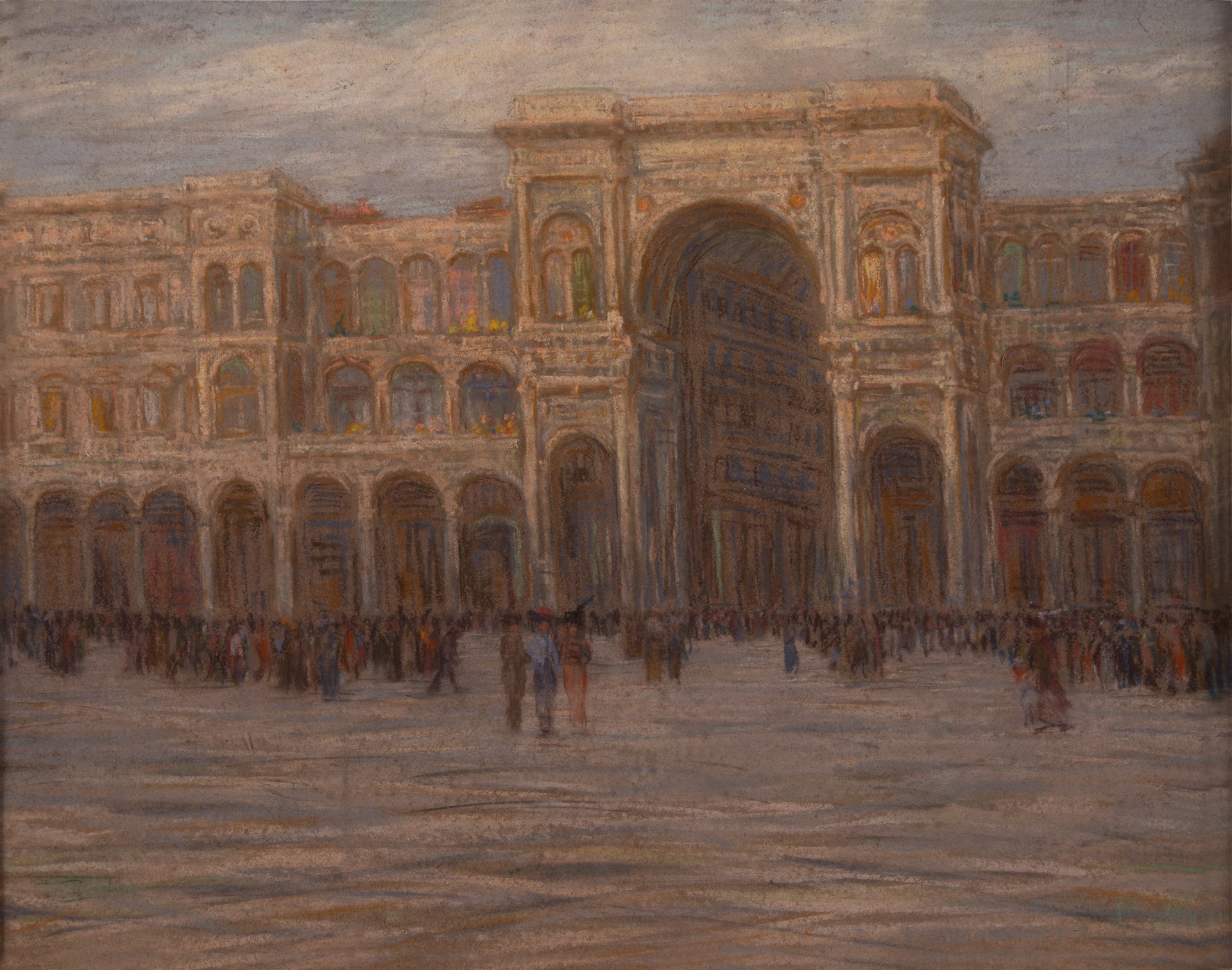 Piazza del Duomo a Milano dal lato Galleria, 1892 c.